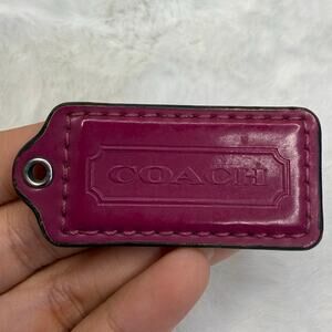 2" COACH Patent Leather Fob Bag Charm Hang tag Hangtag